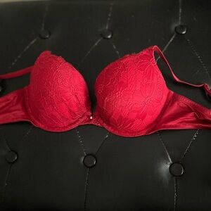 Elegant Red Lace Bra